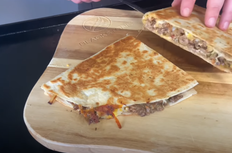 Blackstone Cheeseburger Quesadilla