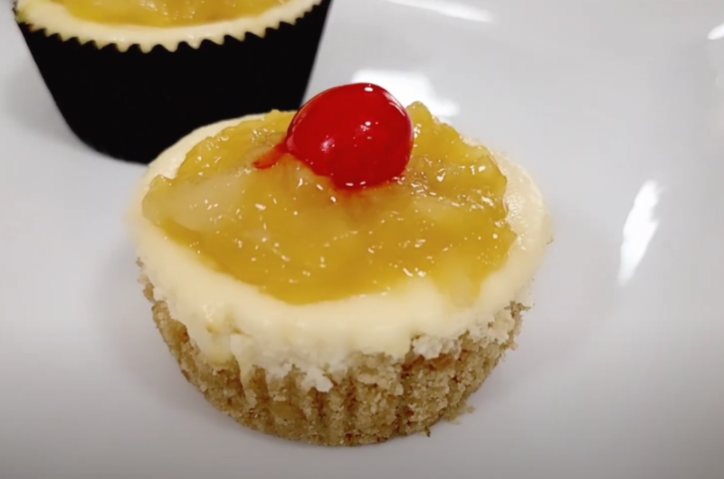 Mini Pineapple Upside-Down Cheesecakes