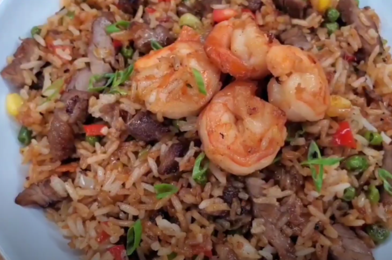 SHRIMP & STEAK FRIED RICE