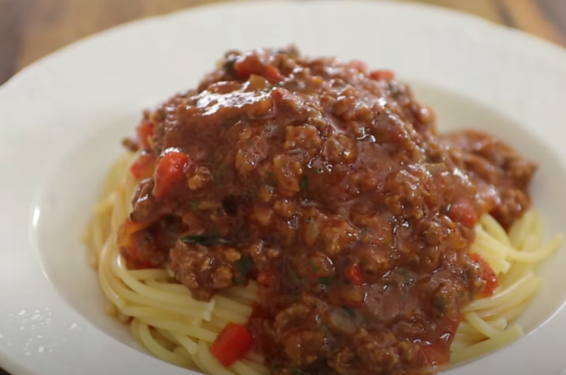 Spaghetti meat sauce