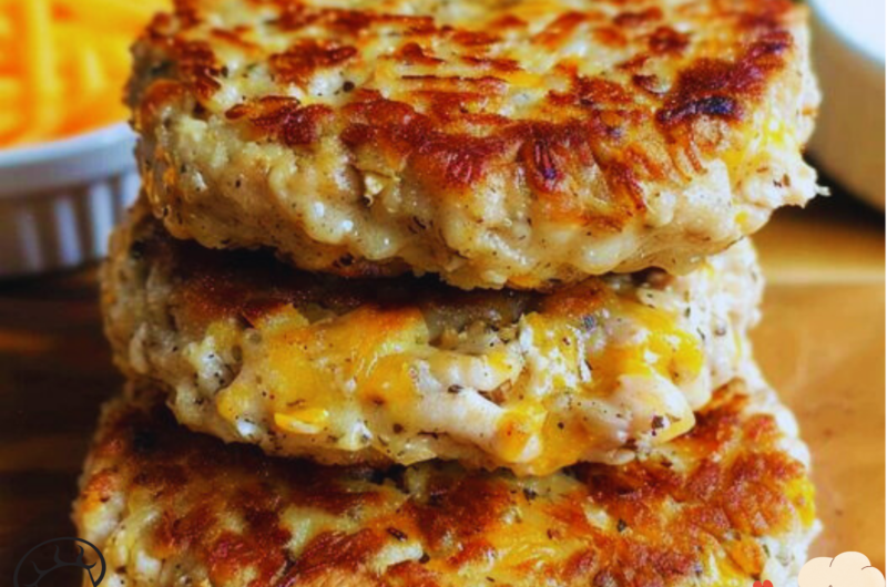 Cheddar Ranch Chicken Burgers