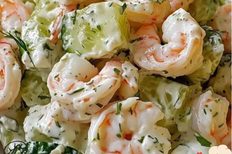 Creamy Cucumber Shrimp Salad