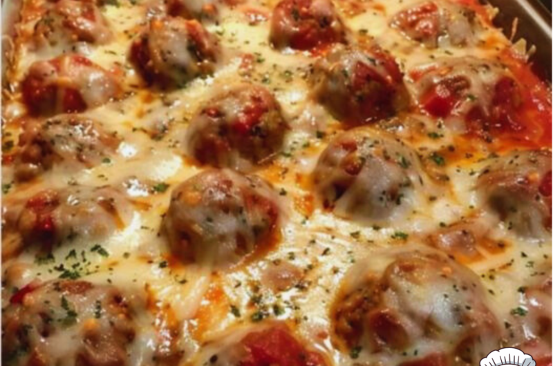 Dump and Bake Meatball Casserole