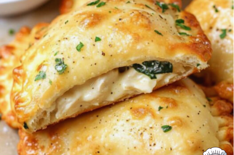 Chicken Alfredo Air Fryer Calzones