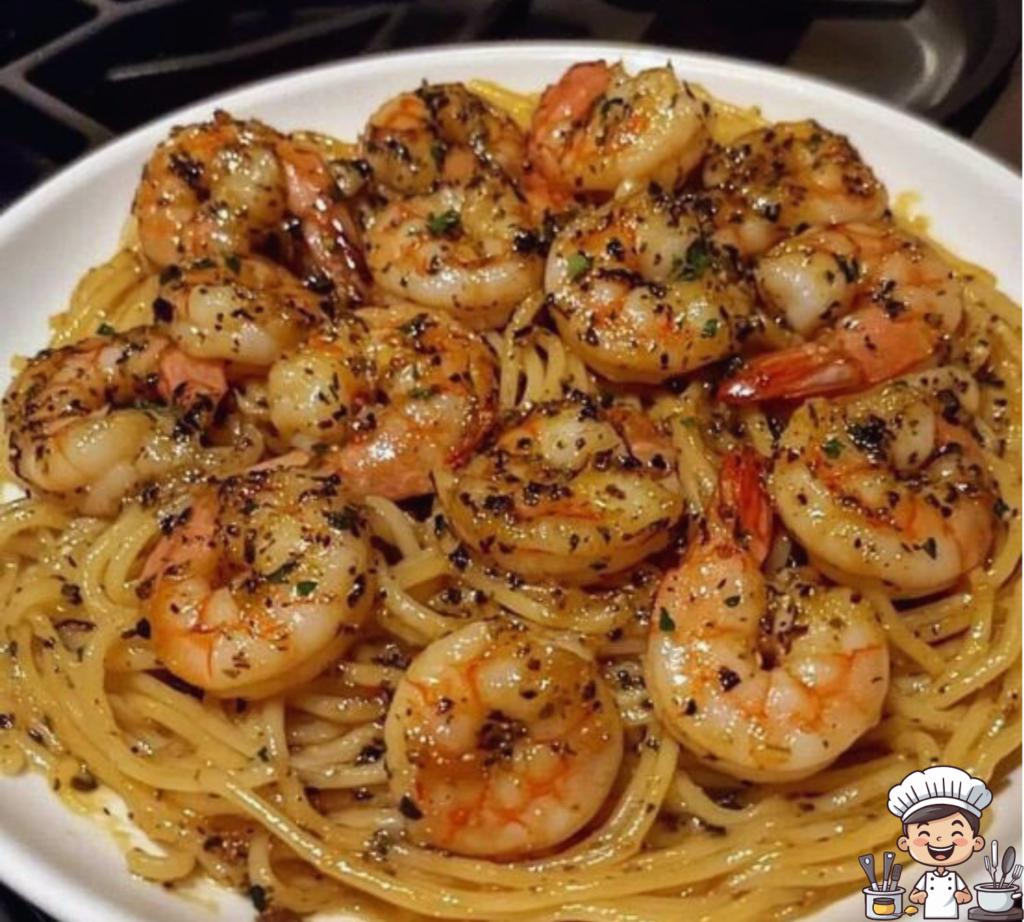 Garlic Shrimp Pasta - wikemy