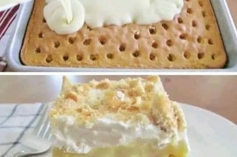 Banana Pudding Poke Cake