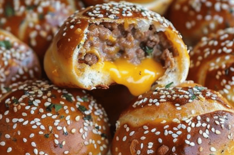 Cheeseburger Pretzel Bombs