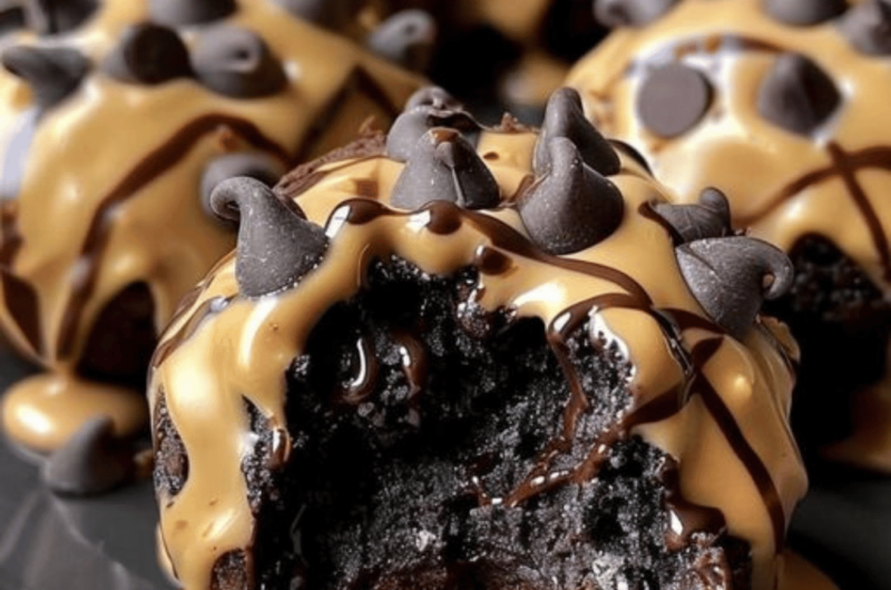 Chocolate Chip Cookie Dough Brownie Bombs