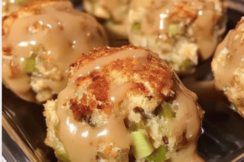 Classic Stuffing Balls with Gravy