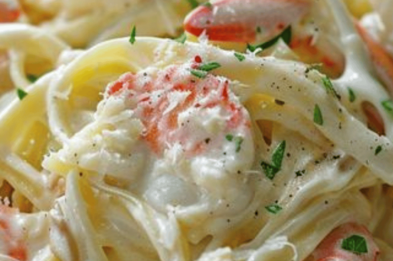 Crab Fettuccine Alfredo