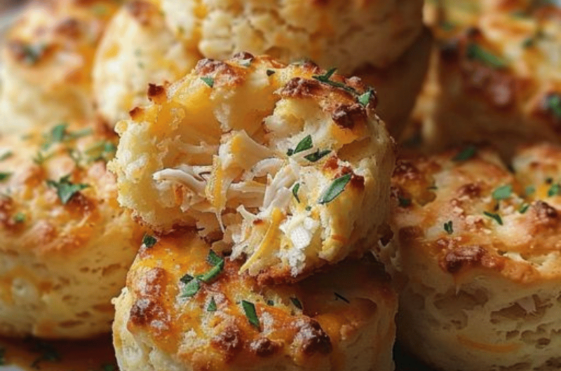 Crab-Stuffed Cheddar Bay Biscuits with Tangy Lemon Butter