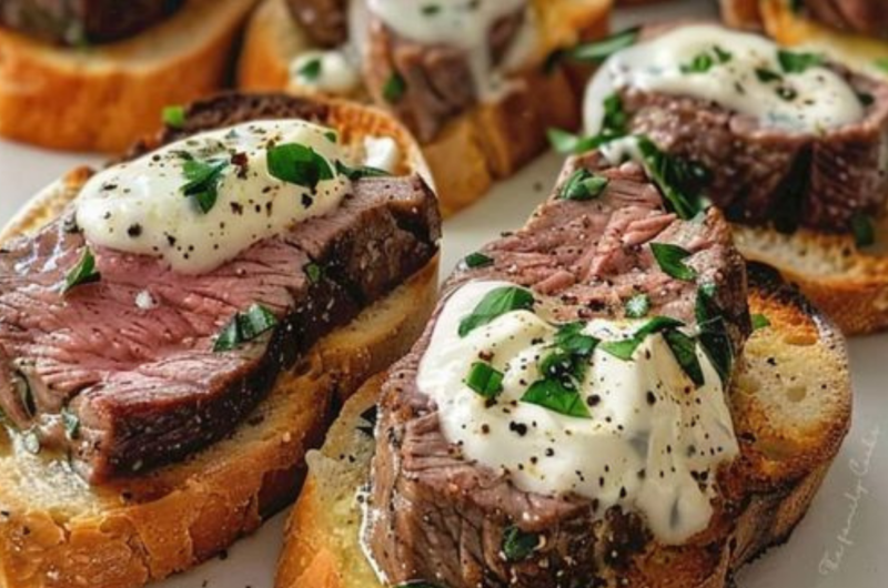 Garlic Bread Steak Bites