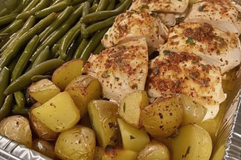 Italian Butter-Baked Chicken and Veggies