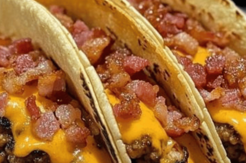 Loaded Bacon Cheeseburger Tacos