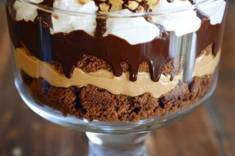 Peanut Butter Fudge Brownie Trifle