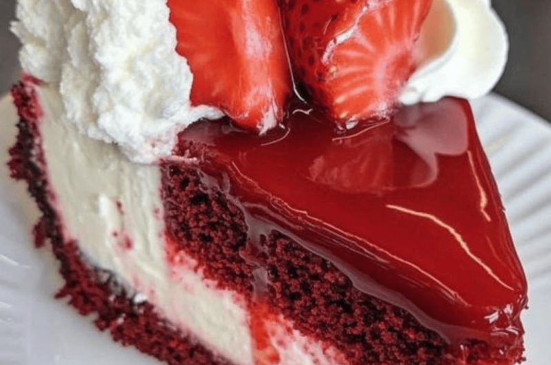 Red Velvet Strawberry Cheesecake