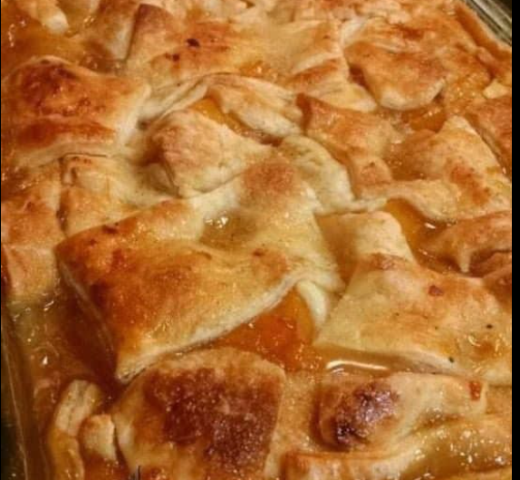 Triple Crust Peach Cobbler