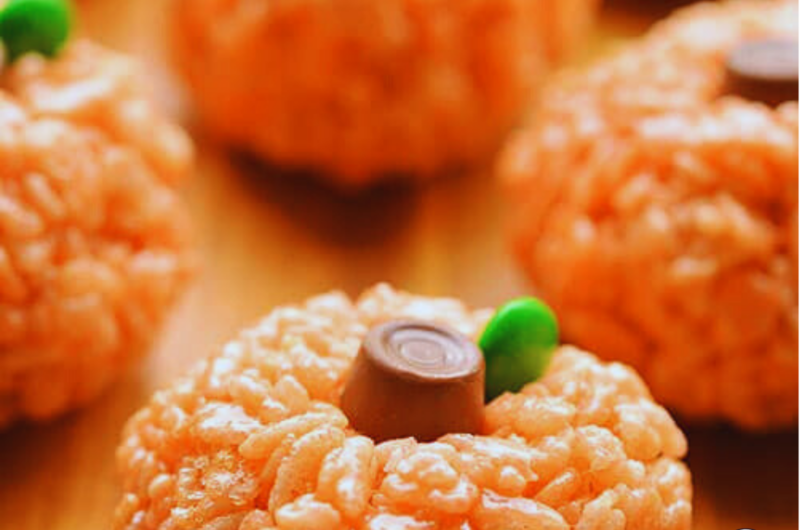 Pumpkin Rice Krispies Treats