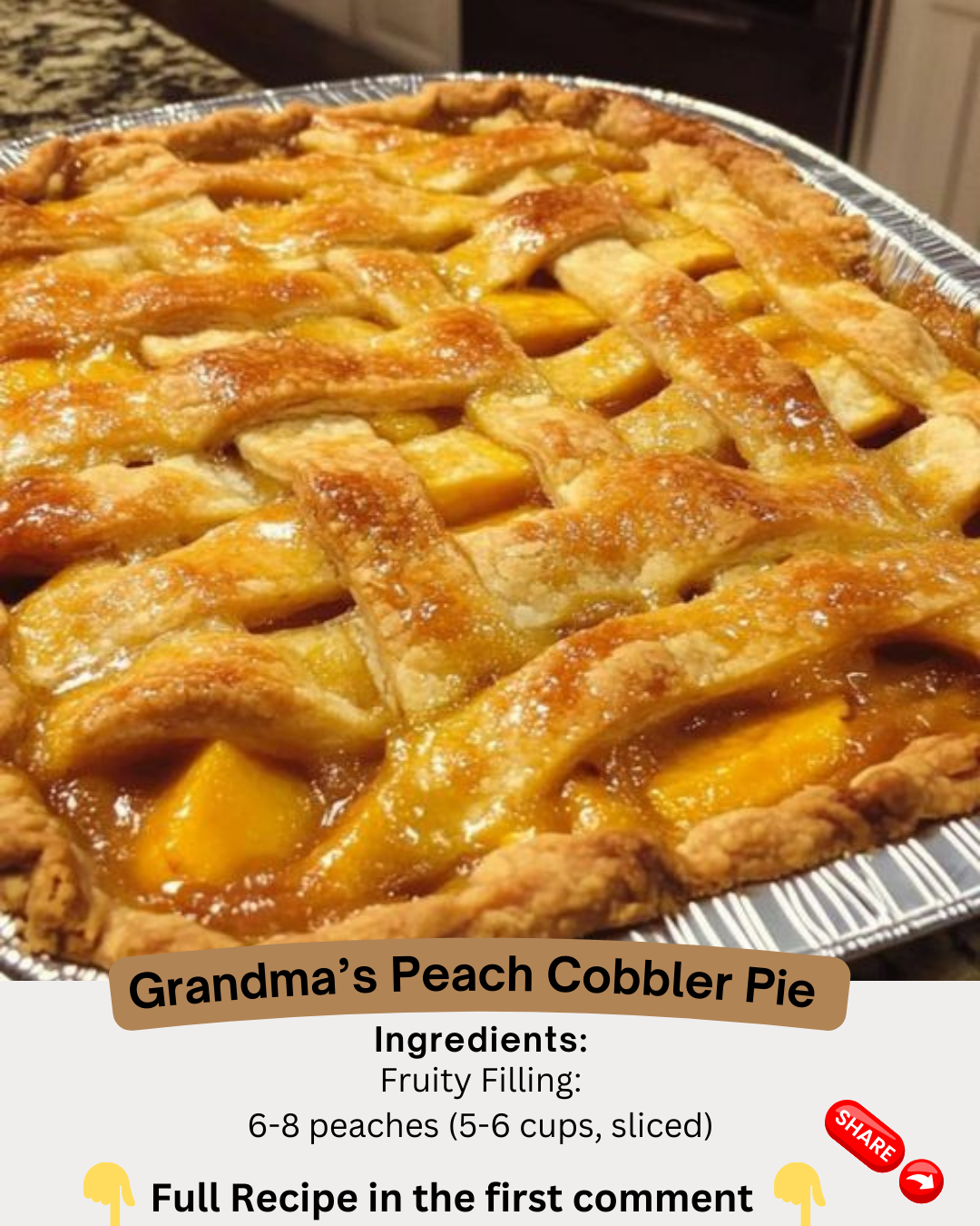 Grandma’s Peach Cobbler Pie-image