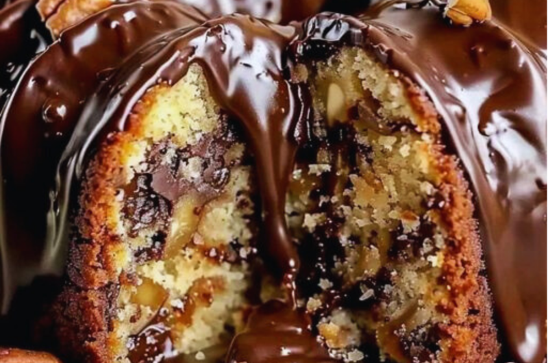 Decadent German Chocolate Pecan Pound Cake Delight