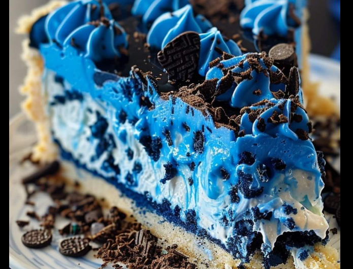 Delicious Cookie Monster Cheesecake