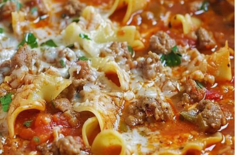 One Pot Lasagna Soup