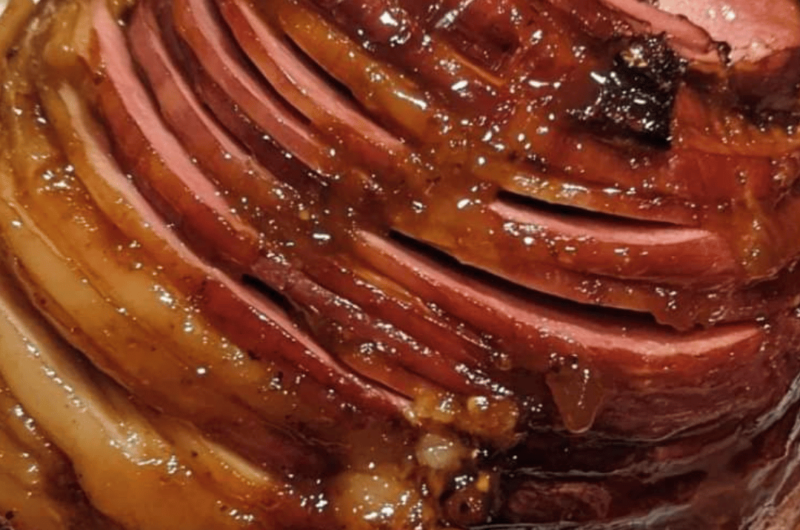 Apple Cider BBQ Glazed Ham