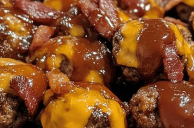 BBQ Bacon Cheeseburger Meatballs