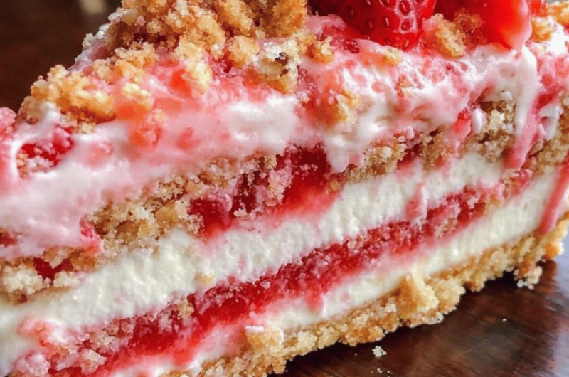 Berrylicious Strawberry Crunch Cheese Cake