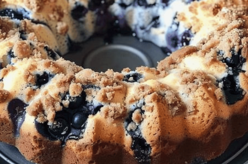 Blueberry Sour Cream Coffee Cake