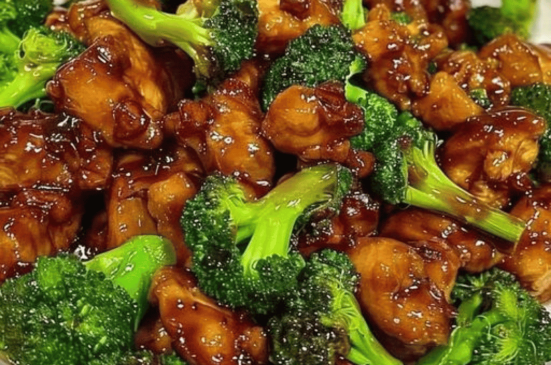 Bourbon Chicken with Broccoli