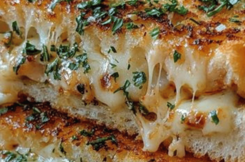 Cheesy Chicken Garlic Bread Sandwich