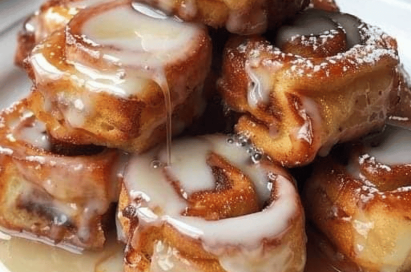 Cinnamon Roll French Toast Bites