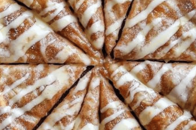 Cinnamon-Sugar Pizza made with Crescent Rolls