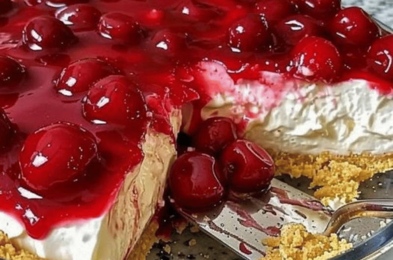 Easiest No-Bake Cherry Cheesecake