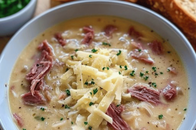 Easy Creamy Reuben Soup