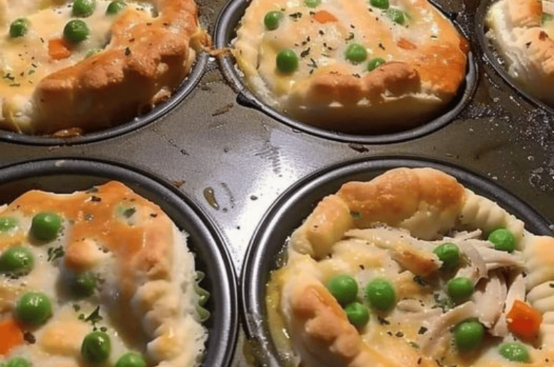 Easy mini chicken pot pies