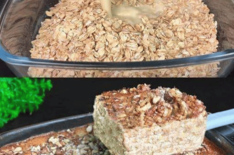 Flourless, sugar-free oatmeal bake