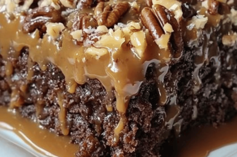 German Chocolate Poke Cake Yum