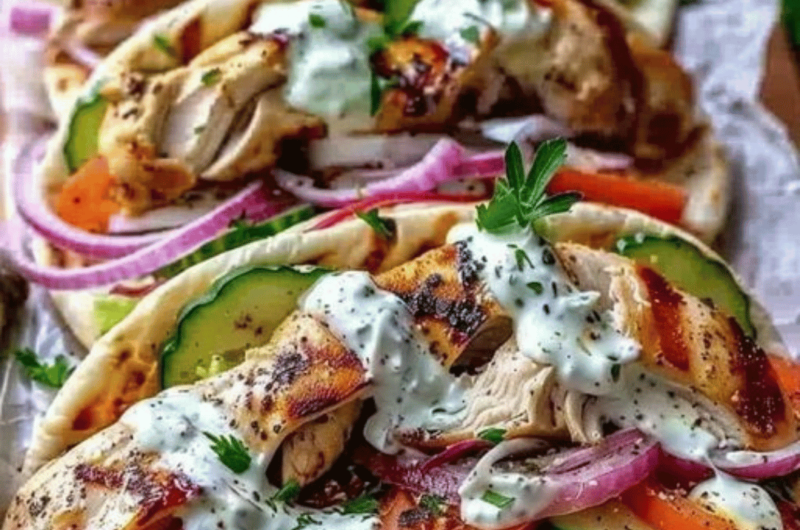 Greek Chicken Gyros