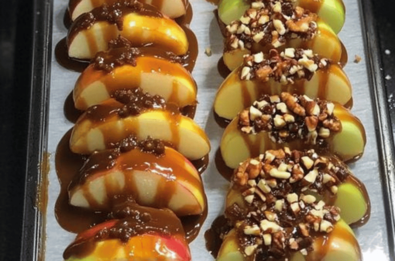 Sheet Pan Caramel Apples