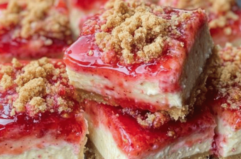 Strawberry Crunch Cheesecake Bites