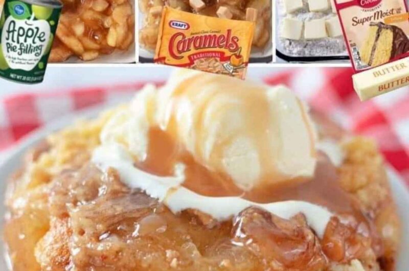 CARAMEL APPLE DUMP CAKE