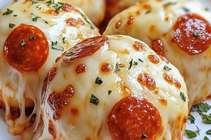 Cheesy pepperoni Pizza Bombs