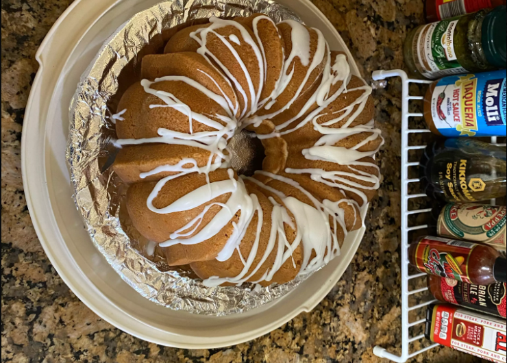 Cream Cheese Pound Cake with Lemon Glaze