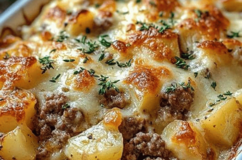 Easy Hamburger Potato Casserole