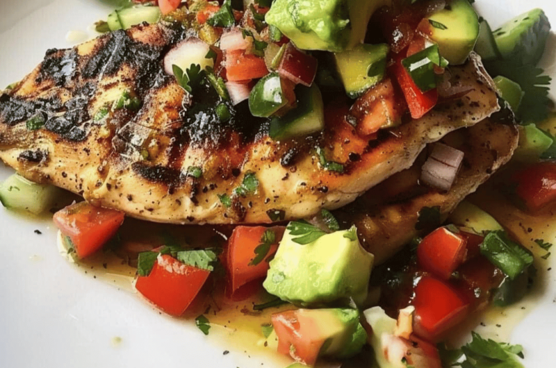 Fiesta Lime Chicken with Avocado Salsa