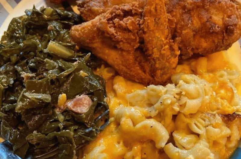 Mac cheese with Crispy Fried Chicken