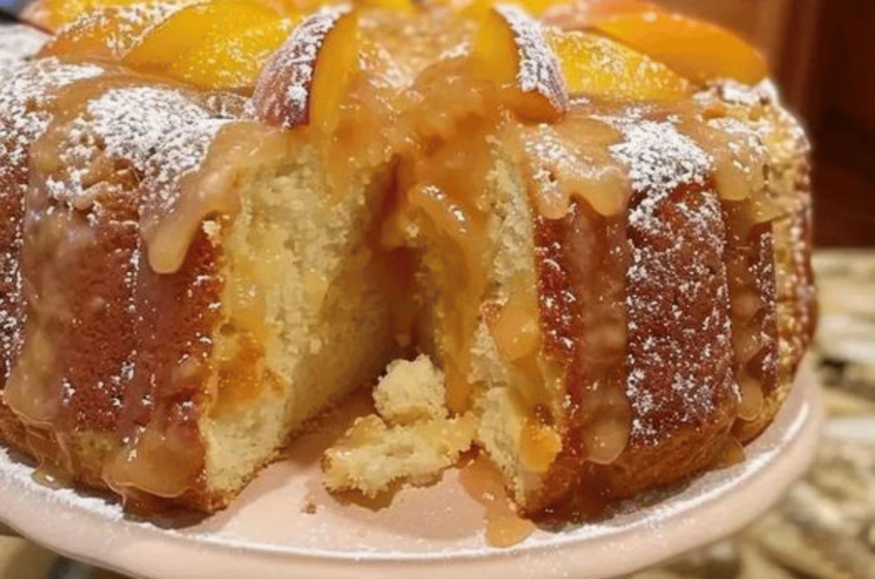 PEACH COBBLER POUND CAKE