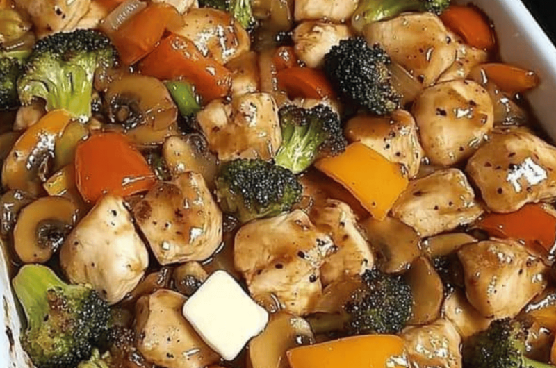 Teriyaki Chicken & Veggies One Pan Meal